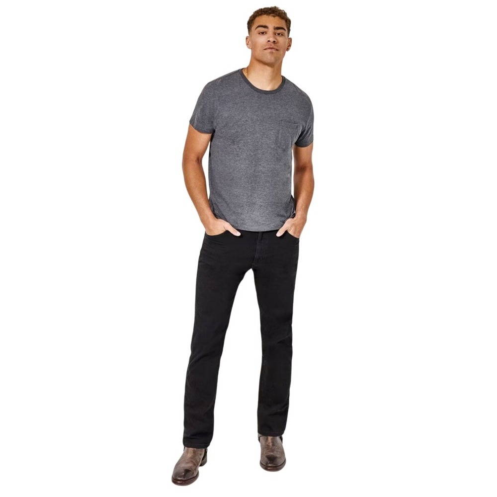 Wrangler Men's Black Regular Straight Leg Stretch Mis Rise Jeans Size 30x30‎